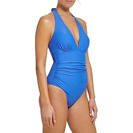 Tommy Hilfiger Women’s Standard Halter One Piece Swimsuit