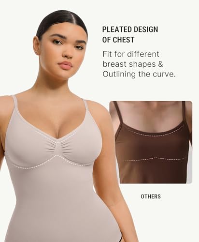 Image of FeelinGirl Womens Tank Top Shapewear Tummy Control Tops Slimming Cami Tank Seamless Compression V Neck Camisole