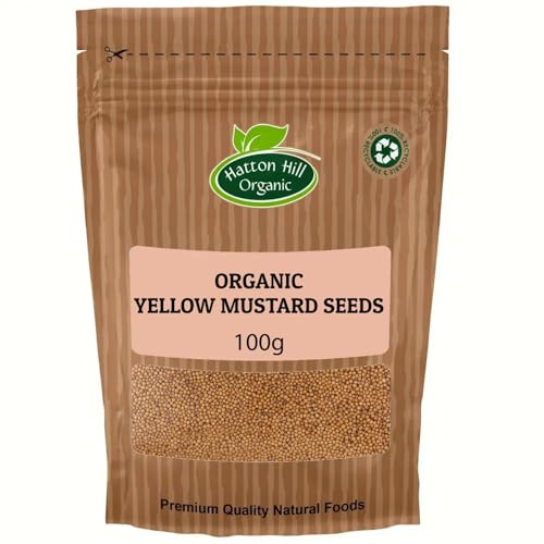 Organic Yellow Mustard Seeds 100g by Hatton Hill Organic