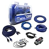 DS18 AKIT8.BL 8-GA Amplifier Installation Wiring Kit - Up to 840W Max, ANL Fuse Holder with 60A,