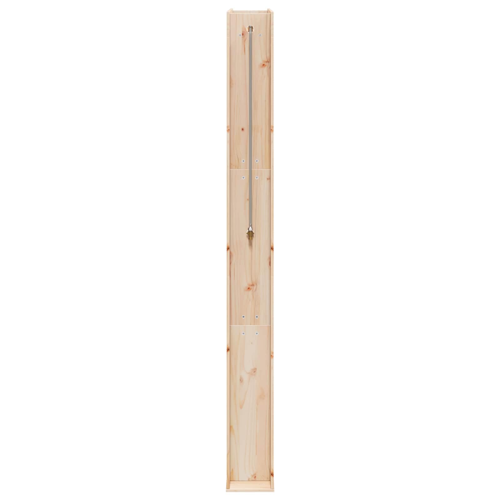 Ducha de jardín moderna de madera maciza de pino, 137 x 23 x 226 cm, resistente a la intemperie e inoxidable para uso en exteriores