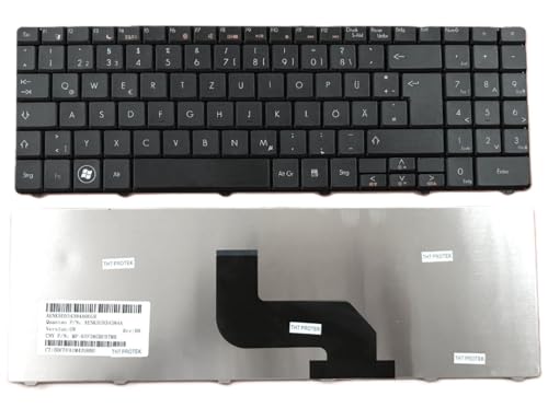 T-ProTek Clavier allemand noir version 2 compatible avec Packard Bell EasyNote LJ63, TJ66