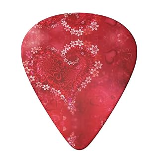 Lot de 6 médiators pour guitare acoustique, guitare électrique, basse, ukulélé Motif cœur rouge - Les Beatles, Paul McCartney, John Lennon, RIngo Starr, George Harrison Lot de 6 médiators pour guitare acoustique, guitare électrique, basse, ukulélé Motif cœur rouge – Image 3