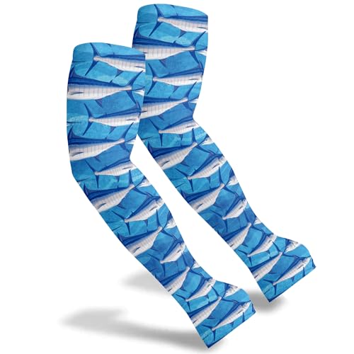 FISHEAL Sun Protection Arm Sleeves - Fishing Cooling UPF 50+ Sleeves with Thumbholes for Men Women Outdoors Gardening
