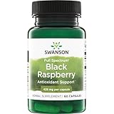Swanson Black Raspberry - Herbal Supplement Promoting Overall Wellness Support - Natural Source of Flavonoids & Vitamin C - (60 Capsules, 425mg Each)