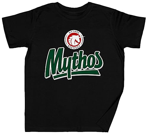 T-shirt Mythos-Beer noir enfants idéal pour l'école et le sport