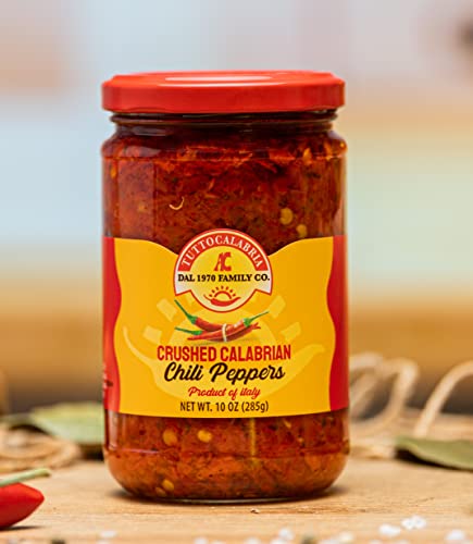 Crushed Calabrian Chili Pepper, Paste/Spread/Sauce, Hot, Savory, Delicious, Tuttocalabria,10 Oz, (285G) #TOP5