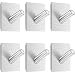 Anwenk Self Adhesive Hooks, 6 Pack Heavy Duty Wall Hook Towel Hook Coat Hook Hat Hook 304 Brushed Stainless Steel Bathroom Kitchen Super Power Wall Mount Hooks