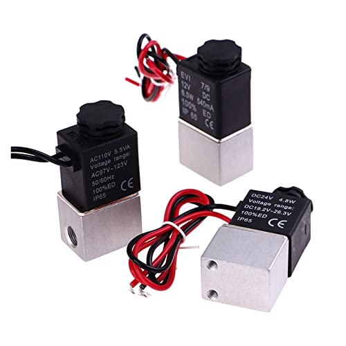 Válvula solenoide para automatizar el riego y control de aire a 220V con rosca de 1/8" 3