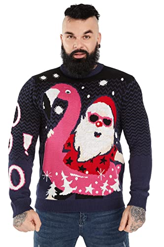 Men`s Ugly Christmas Sweater Unisex Women`s Funny Novelty Santa Pullover for Party 21018-ma L