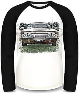 MK3 Cortina T Shirt, MK3 Cortina Long Sleeve T Shirt, Men's Top, Baseball Long Sleeve Top with Raglan sleeves