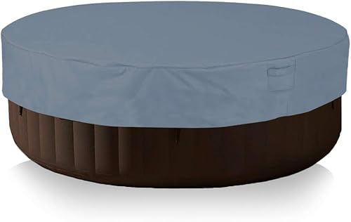 Yolaka Veranda - Tapa redonda para bañera de hidromasaje con rejillas de ventilación de 80 diámetro x 14 alto impermeable