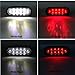 6Pcs 6 Inch Oval LED Trailer Tail Lights 10 LED, 4 Red and 2 White 6