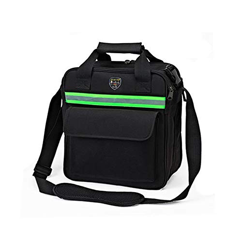 ChengBeautiful Tool Bags Reflective Shoulder Bag Multi-function Power Tools Technician Tool Bags Function for Tool Storage (Color : Black, Size : One size) - Image 3