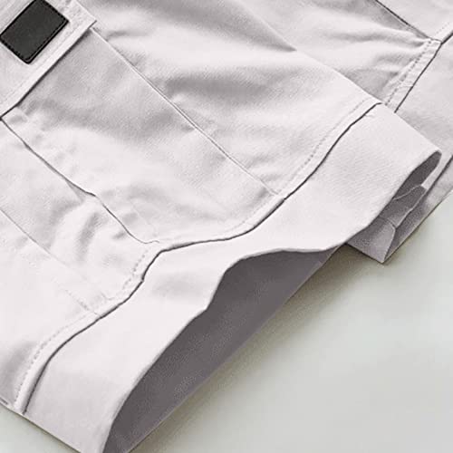 Rtrde Cargo Shorts, Work Shorts For Men Mens Big And Tall Shorts Black Men's Sports Pocket Workwear Casual Loose Shorts Jogging Below The Knee Stretch Waist Work (L, 2-White) #TOP1