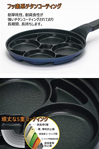 KAZARIKO 仕切り付き IH対応 目玉焼き フライパン 分割 ４つ
