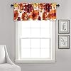 Lush Decor Leah Floral Light Filtering Valance 52 W x 18 L Red Orange Floral Curtain Spring Decor Colorful Blooming Flowers Bathroom Or Kitchen Valances For Windows