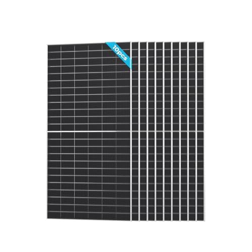 Renogy Solar Panels Bifacial 10Pcs 590 Watt N-Type Monocrystalline 12V 16BB Solar Panel, 25% High Efficiency Solar Module for RV Home Farm Shed Trailer Camper Marine Off-Grid System