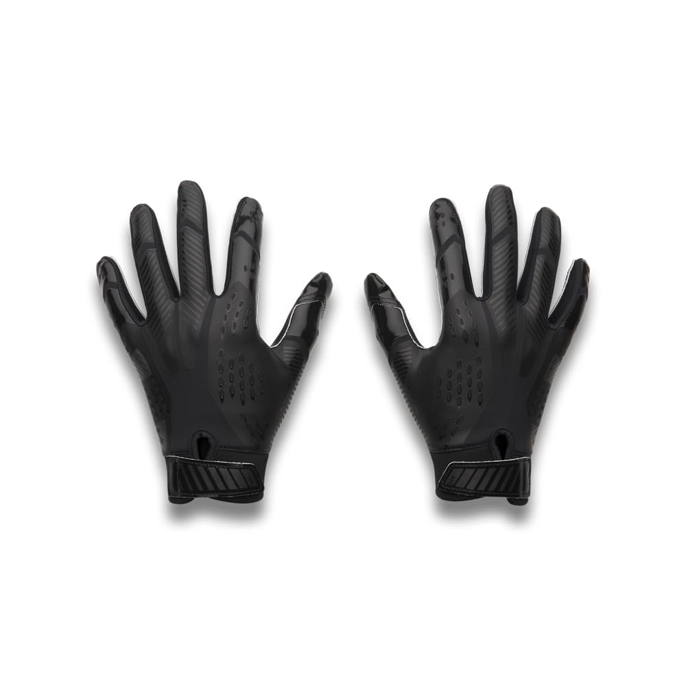 Under Armour Boys' Youth Blur Football Gloves, (001) Black/Black/Metallic Gun Metal, Youth Medium-image-11