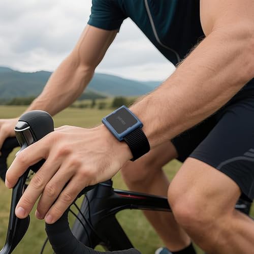 Image of Nylon Band Compatible with Amazfit Helio Fitness Tracker Strap, Adjustable Breathable Arm /Ankle Strap with Quick Release & Secure Hook-and-Loop Closure (Black)