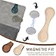 NJCXOLA 2 Stück Leder-Magnet-Lesezeichen Magnetisch Retro-Buchseitenhalter Vintage-Seitenmarkierungsclip handgefertigt niedliches Lesezubehör für Frauen Bücherwurm Buchliebhaber Lesergeschenk