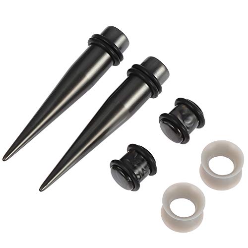 Jieyuejewelry EAR2897 50 Pieces Ear Stretching Kit 14G-00G Acrylic Tapers And Plugs + Silicone Tunnels - Ear Gauges Expander Set Body Piercing Jewelry  thumb #2