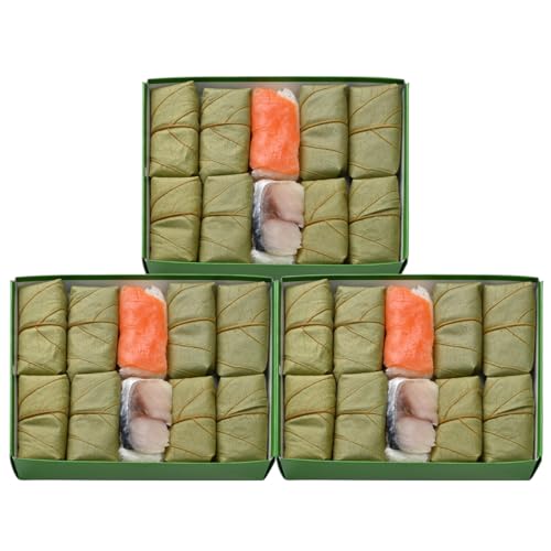 柿の葉ずしヤマト 紙箱 さば さけ (さば×5、さけ×5)×3 寿司【北海道・青森・岩手・秋田・沖縄・離島 配送不可】のサムネイル