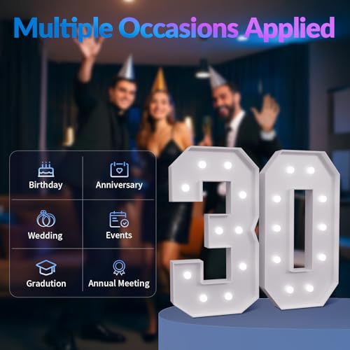 Image of 4FT 26 Marquee Numbers, Large Light Up Numbers 26 for 26th Birthday Decorations