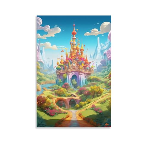 Toile pays des merveilles pour décoration murale chambre adulte