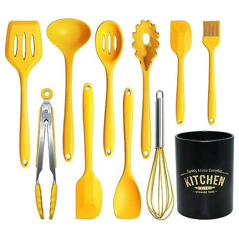 Kitchen Utensil Set 11-piece Non-stick Silicone Cookware, Suitable for Cooking, Cooking, Western Cooking Cover