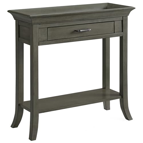 Image of Leick Home Topol Console Table, 30 inch, Smoke Gray
