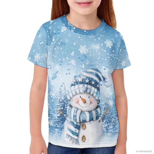 Image of Renewold Kids Novelty T-Shirt for Girls Boys Short Sleeve Crewneck Summer Tee Soft Breathable Graphic Shirt for Age 2-16