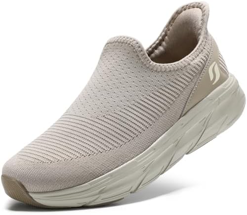 STQ Hands Free Womens Walking Shoes Easy on/Off Slip on Sneakers with Shockproof Sole for Pain Relief