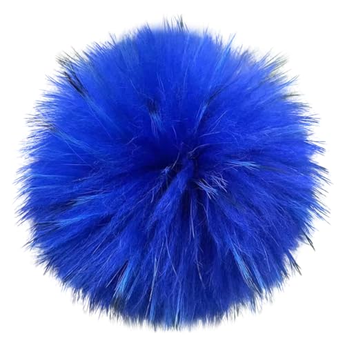 Pompón de piel sintética lavable con botón extraíble para evitar daños al tejer gorros 2