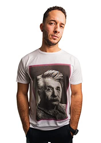T-shirt Einstein Circle pour un style urbain décontracté en jersey blanc XL