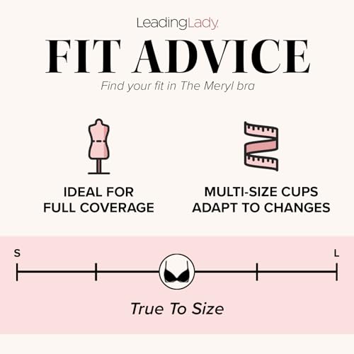 Image of LEADING LADY, Meryl, Front-Closure Cotton Bra, Comfort Sleep for Women, Breathable, Unlined, Full Coverage, Wireless, 36A-56H