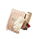 [DONGNEW] クリスマスプレゼントマフラー 冬物 セット カラー レディース 手袋 冬アイテム 可愛い 小顔効果 防寒防風 シンプル あったか 女性 ニット ロングマフラー 旅行 写真 Free Size ウィンター 彼女 バレンタインデ クリスマス プレゼント