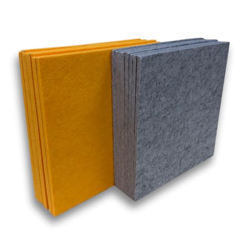 Image of MMT Acoustix Premium Felt Acoustic Panels for Offices, Bedrooms & Studios | Sustainable PET Felt Panels for Echo Reduction & Sound Absorption | 1x1 Ft, 9mm Thick | Harvest Exceptional - Pack of 16