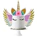 Décorations Gâteau Anniversaire Licorne Cake Topper Happy Birthday Fille avec Ailes Scintillantes, Fournitures de Fête pour Enfants, Mariages, Baby Showers Réutilisable