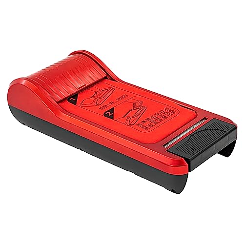 Automatic Shoe Cover Dispenser with 1 Shoe Film Portable Shoe Film Cover Machine Shoe Covers Disposable Dispenser Shoe Wrapping Machine Shoe Film Machine for Home Shop Office Lab (Red)