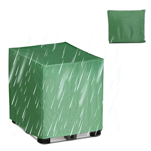 Fundas Protectora para Tanque de Cisterna,300/600/800/ 1000 Litros Cubierta para Depósito de Agua con Cordón Ajustable,Funda para Cubierta Ibc Deposito de Agua (Size:800L : 120*80*116CM,Color:verde)