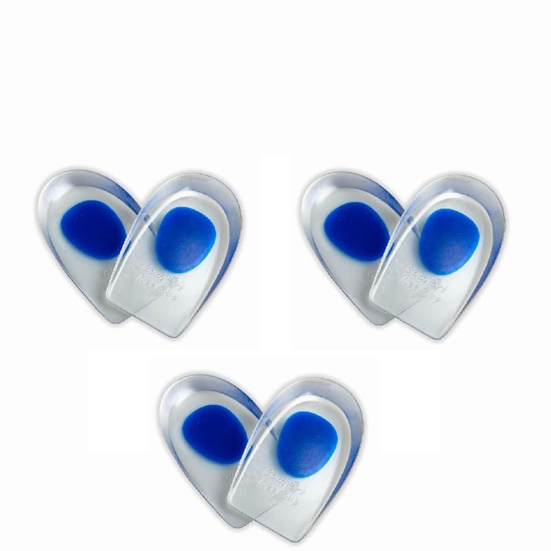Wonder Care 3 Pair Gel Heel Cushion For Heel Pain Relief Women And Men | Silicone Heel Pad | Plantar Fascitis Inserts Heel Spur Pads| Achillies Heel Support| Cushion Heel Inserts | Small