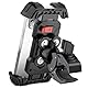 Grefay Motorrad Handyhalterung Handyhalterung Fahrrad [2025 Doppelt Vibrationsgedämpft] Handy Motorradhalterung 360° Drehbar Lenker Halter für iPhone16 15 14 13 12 Pro Max, Smartphone (Schwarz)