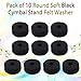 Cheerock Pack of 10 Round Soft Black Cymbal Stand Felt Washer, Drum Felts Replacement, Enhance Your Drum Kit Sound and Protect Your Cymbals