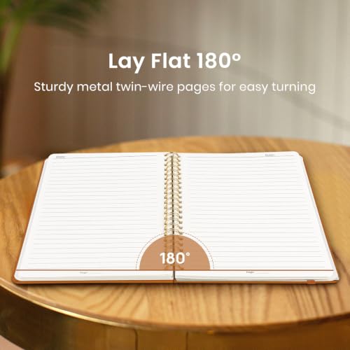 Image of Taja Lined Spiral Notebook for Work, 5.7 inchx7.9 inch Spiral Journal College Ruled