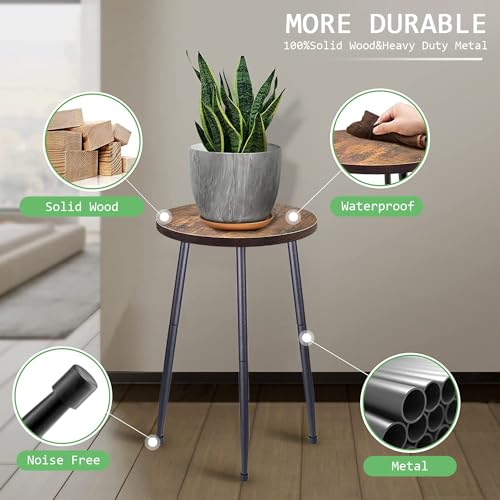 MUAEEOK Indoor Plant Stand, Mid Century Plant Stand Plant Table for Flower Pots Heavy Duty Metal Tall Plant Holder - Image 4