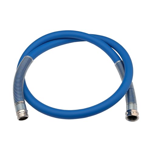 Image of Guitrees 2026 Upgraded Leader Garden Hose 5ft x 5 /8 inch, Heavy Duty Short Water Hose, Male to Female Nickel-plated Brass Fittings, Five Layered Braiding, 1000PSI Burst, 300PSI Working (Blue)