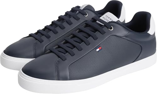 Tommy Hilfiger Men Icon Court Light Leather FM0FM05946 Low-Top, Blau, Größe 45,5 – Ansicht 4
