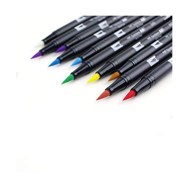 Tombow 56187 Dual Brush Pen Art Marker, Pastellfarben, 10 Stück Mischbare Pinsel und feine Spitze Marker – Bild 4