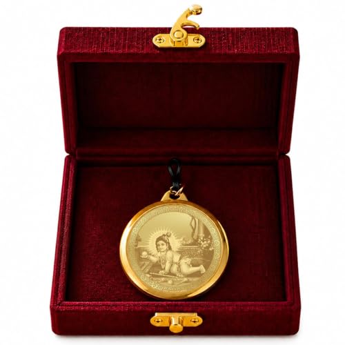 Image of DIVINITI 24K Gold Plated Double-Sided Religious Pendant with Premium Gift Box, Spiritual Locket for Men & Women, Devotional Jewellery for Gifting & Everyday Wear